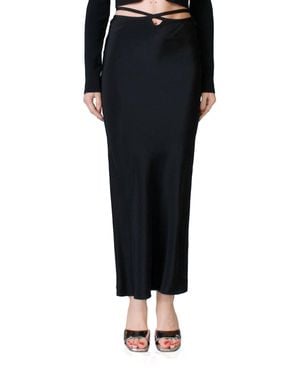 Christopher Esber Loophole Tie Midi Skirt - Black