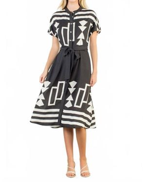 Thml Brielle Midi Dress With Tie - White