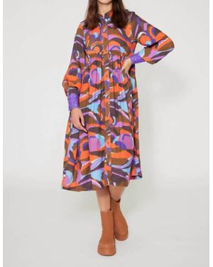Manoush Pop Country Shirt Dress - Red