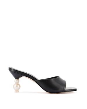 Sophia Webster Perla 70 Mid Mules - Black