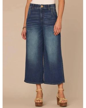 Mac & Me Ab Sol Wide Leg Tulip Hem Jeans - Blue