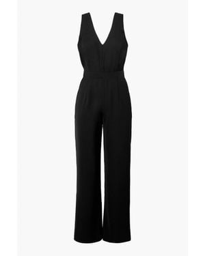 Adelyn Rae Kelli Deep V Jumpsuit - Black