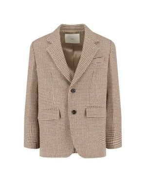 DUNST Single-Breasted Wool Blend Blazer - Natural