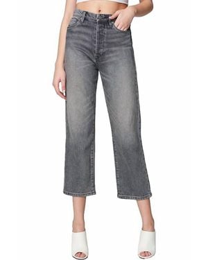 Blank NYC The Baxter Ribcage Wide Leg Croped Jeans - Blue