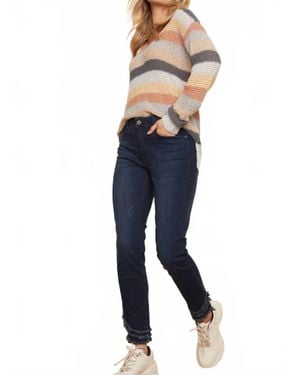 Charlie b 3 Row Fringe Hem Jeans - Blue