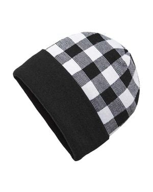 CAP AMERICA Usa-Made Plaid Beanie - Black