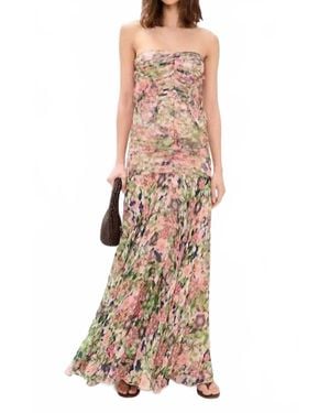 Saloni Kristie Long Dress - Natural