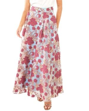 Abbey Glass Olivia Moonlight Petal Organza Maxi Skirt - Red