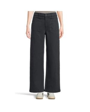 Madewell Emmett Jeans Dark Denim Cotton Stretch Zip Fly Gbo2030 - Black