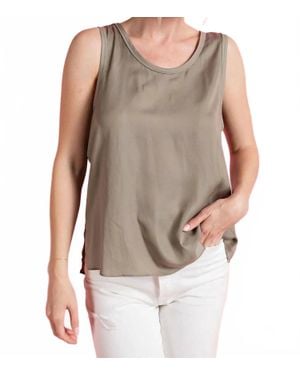 Eesome Round Neck Sleeveless Top - Gray