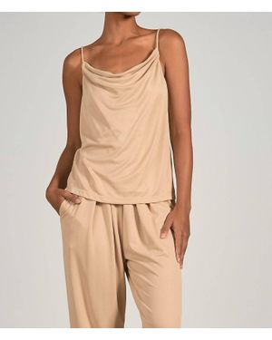 Elan Spaghetti Strap Cami Top - Natural