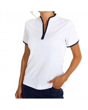 Abacus Sportswear Turnberry Half Zip Polo - White
