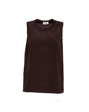 P.A.R.O.S.H. Sweet Crepe De Chine Blouse - Brown