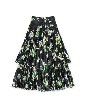 Quinn Daisy Tiered/ Pleated Skirt - Green