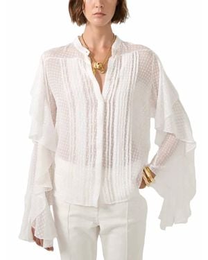 Barbara Bui Plumetis Silk Shirt - White