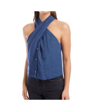 Fifteen Twenty Milly Halter Top - Blue