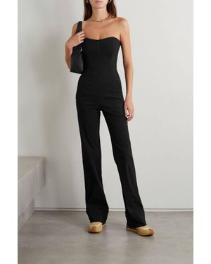 Rivet Utility Pre-Loved Showstopper Strapless Front Zip Jumpsuit - Black
