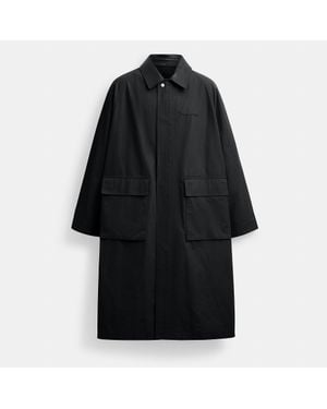COACH Lightweight Overcoat - Black