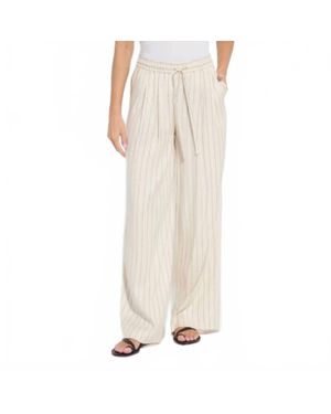 Lyssé Iria Pleated Drawstring Wide Leg Pant - Natural