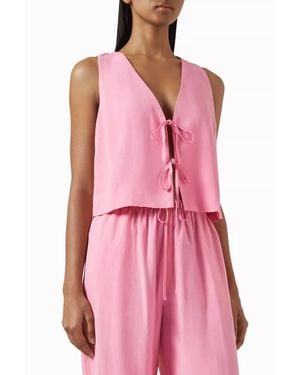 MINKPINK Melody Tie Crop Top - Pink