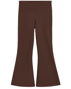 By Malene Birger Stretch Nylon Flared Pants - Brown