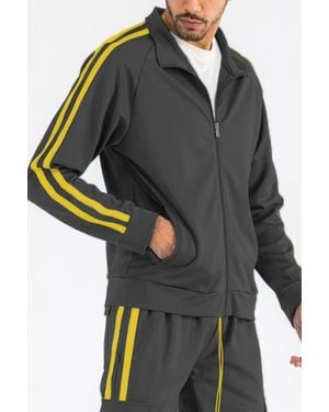 TRUEDAMES Two Stripe Track Jacket - Gray