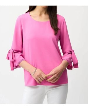 Joseph Ribkoff Bell Sleeves Trapeze Top - Pink