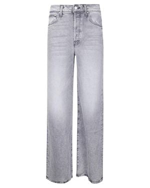 Mother The Ditcher Roller Sneak Jeans - Gray