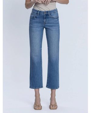 LOVERVET Romy Mid Rise Ankle Straight Jeans - Blue