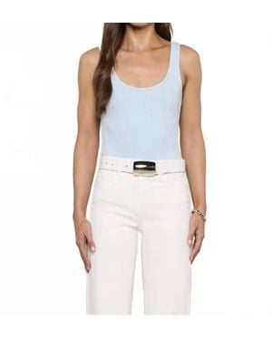 L'Agence Nica Scoop Neck Bodysuit - Blue