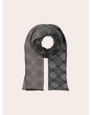 V. Fraas Geo Metallic Plisse Scarf - Gray