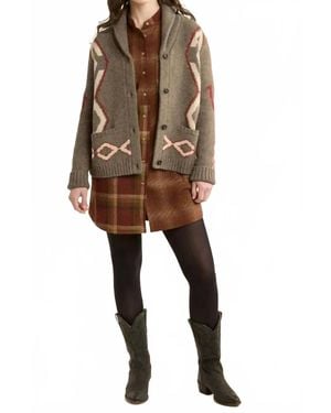 Pendleton Heritage Wool Button Sweater - Natural