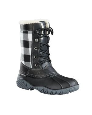 Baffin Jasper Plaid Leather Waterproof Insulated Winter Boots Rock69 - Gray