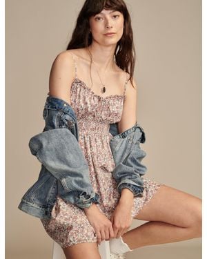 Lucky Brand Printed Smocked Sweetheart Mini - Gray