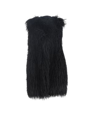 Theory Nyma Shaggy Long Vest - Black