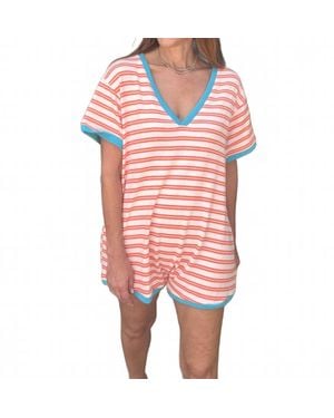 Bucketlist Radley Stripe Romper - Pink