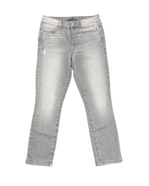 Level 99 Holly Exposed Button Fly Jeans - Gray