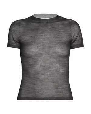 Acne Studios Sheer Knit T-Shirt - Gray
