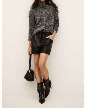 Ba&sh Gilet Carla Reversible Knitted Cardigan - Natural