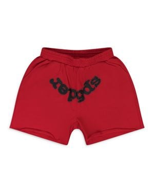 Sp5der Og Studded Sweatshort - Red