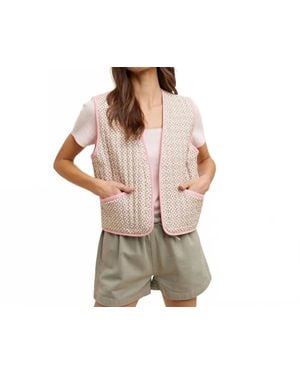 Wishlist Quilt Patchwork Vest - Brown