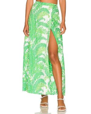 SWF Planta Maxi Split Skirt - Green