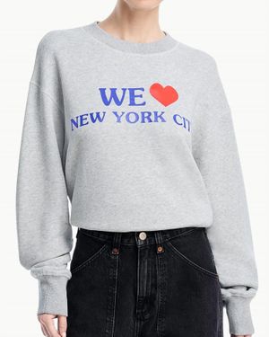 Rag & Bone We Heart Nyc Long Sleeve Sweatshirt - Gray