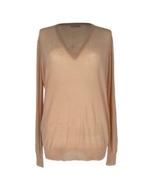 JOSEPH Long-Sleeve V-Neck Sweater - Brown
