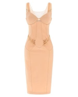 Elisabetta Franchi Polyamide Midi Dress - Multicolor