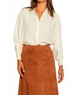 Elizabeth James The Label Emily Button Down Top - Brown