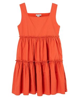 Habitual Dress Girls 100% Cotton Tiered Ruffle Square Neck Ups199