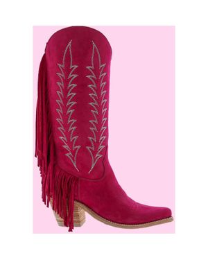 Liberty Black Marie Boot - Pink