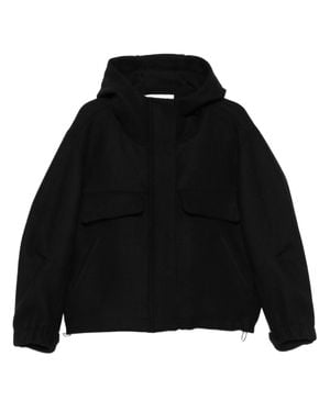 Tela Niki Boxy Wool-Blend Jacket - Black