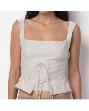 Belle Anna Una Sleeveless Blouse - Gray